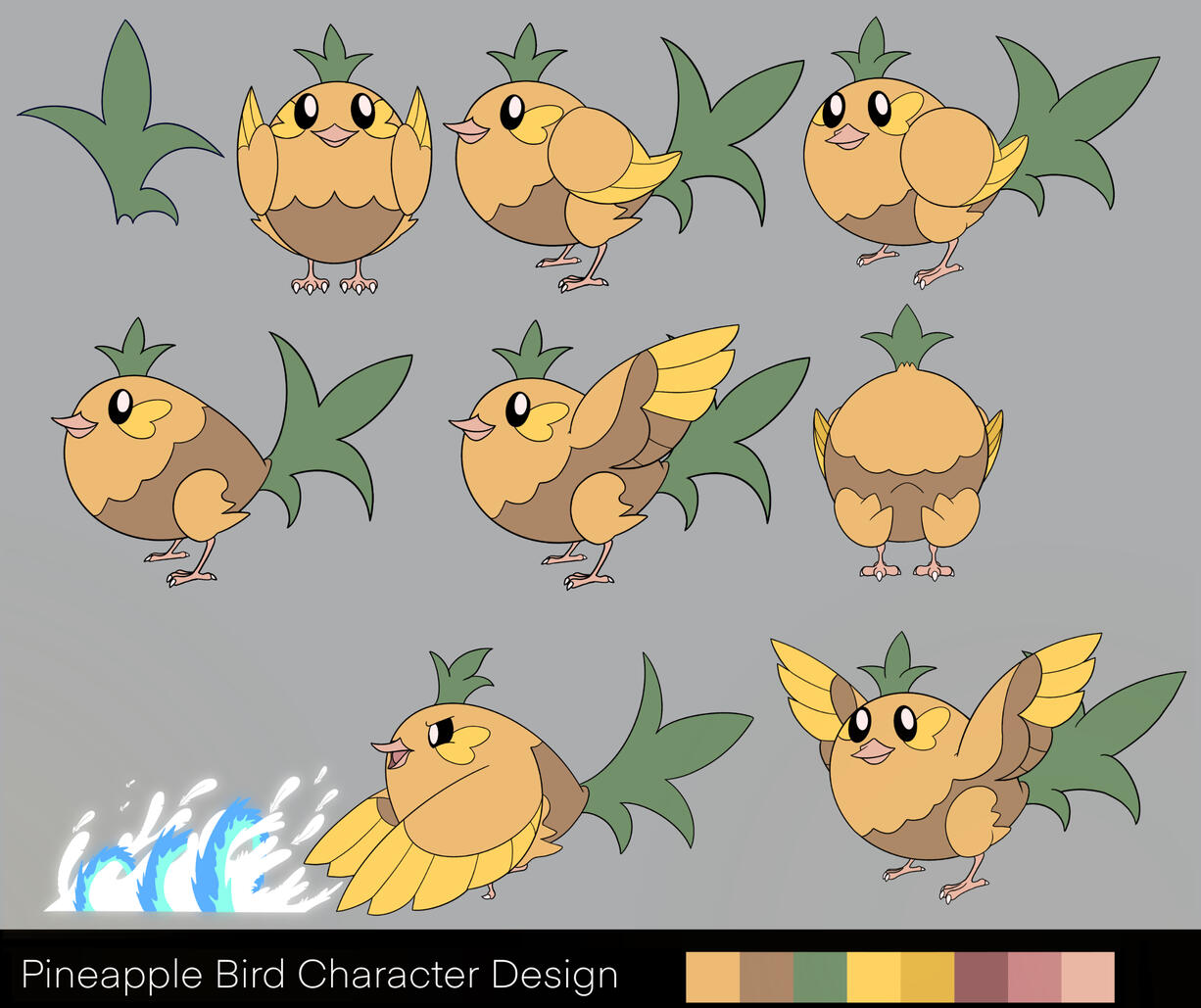 “Pineapple bird” creature design